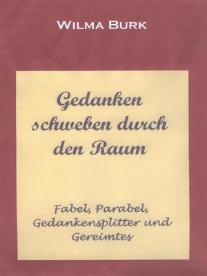 cover image of Gedanken schweben durch den Raum